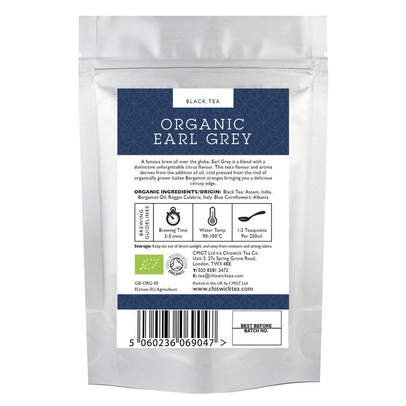 Organic Earl Grey Premium Loose Leaf Black Tea - Chiswick