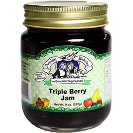 Amish Wedding No Sugar Added Triple Berry Jam 9oz (Pack of 2)