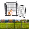 Getlay Tall Garden Fence,Wide Gate Low Threshold Fence for Garden,