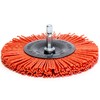 S&R, Nylon Wheel Brush, Diameter 100 mm, Hexagonal Shank, 1/4