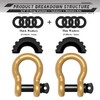 AUTMATCH D Ring Shackle 3/4" Shackles (2 Pack) 41,887Ibs Break