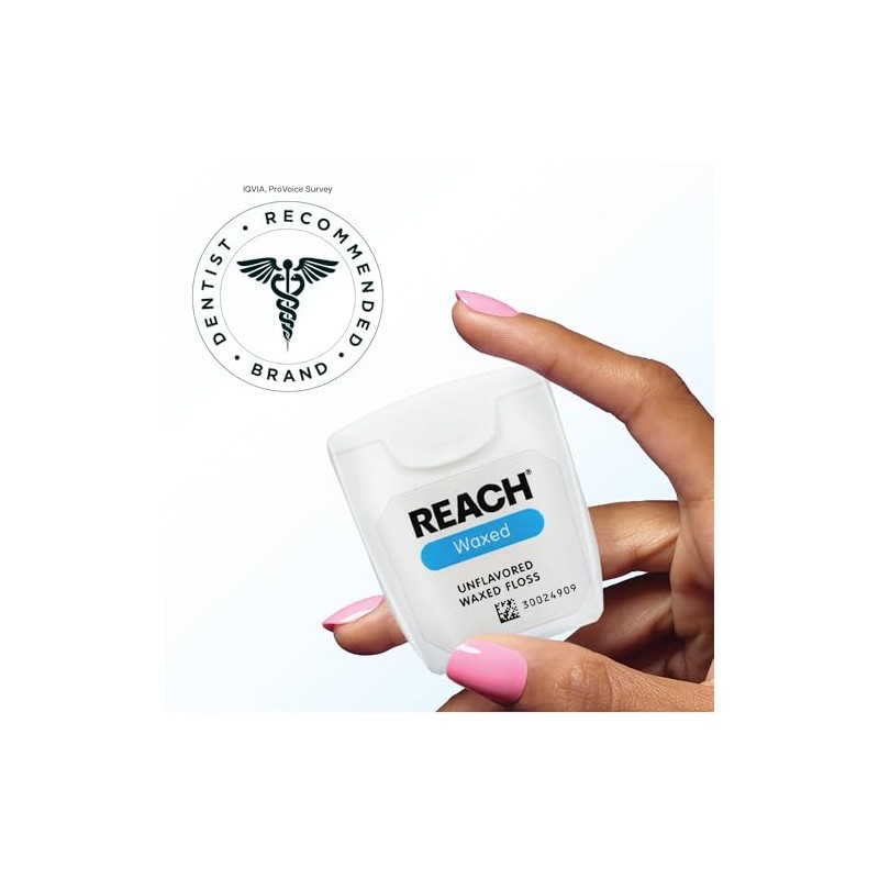 Reach Hilo dental encerado sin sabor para el cuidado bucal