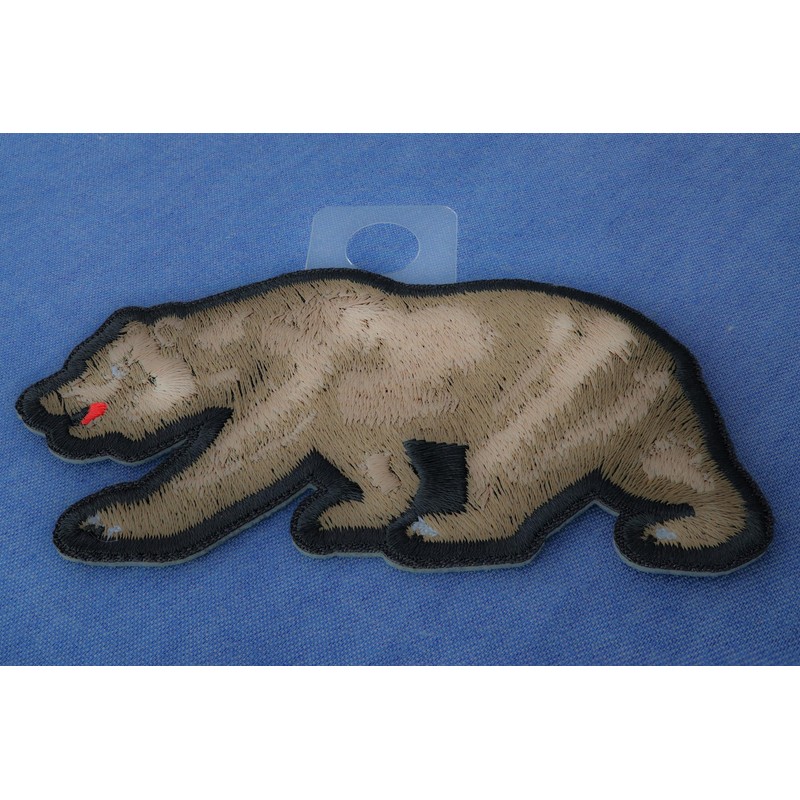 California Bear Patch - 3.5x1.8 inch. Embroidered Iron on Patch