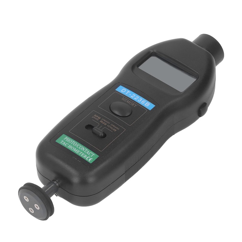 Digital Tachometer 5 Digit LCD Display Handheld Speed Guage Contact