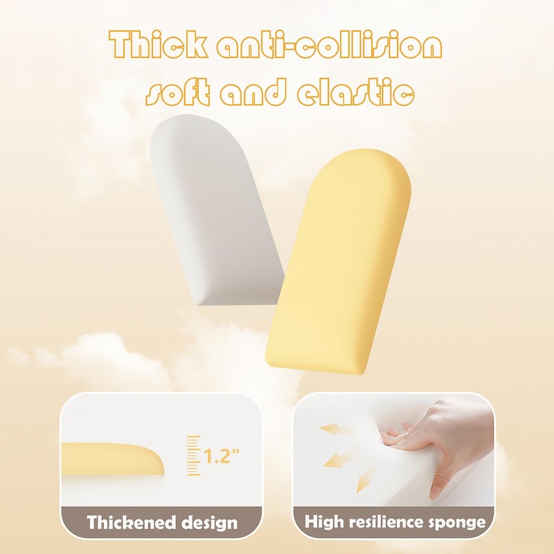 Kids Autism Wall Padding, 4pc Peel & Stick Upholstered Headboard