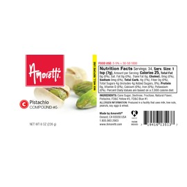 Amoretti - Pistachio Compound 8 oz - Natural Flavors, Shelf Stable Even After Opening, Certified Kosher, TTB Approved, Perfect for Baking Applications & Beverages
