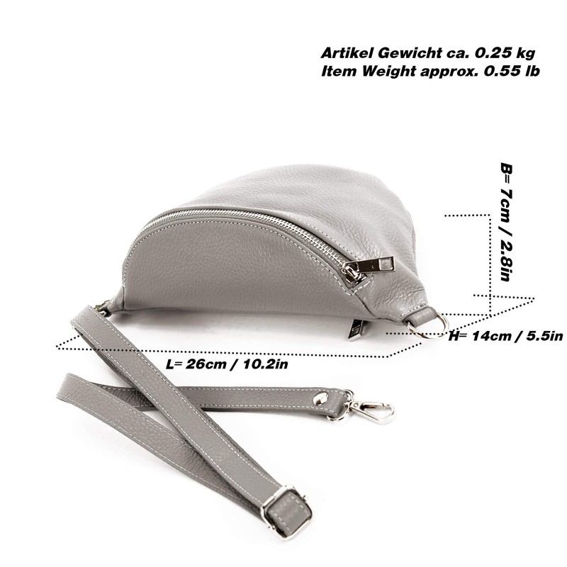 modamoda de - T211 - Italian Hip Bag, Chest Bag,