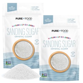 Pure Food Dye Free Sanding Sugar, 5 oz (2 Pack) | Naturally Colored Decorating Sugar Sprinkles | Colored Sugar | Great for Baking and Decorating