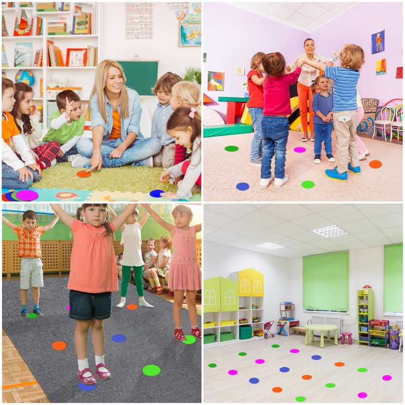 TuXHui 4 Inch Poly Spot Markers for Gym Floor, Non-Slip