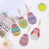 [LOYELEY] 5D Diamond Art Keychains, 5 Pcs Single Sided Egg