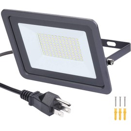 Ultra-Thin 100W IP68 Waterproof Outdoor LED Flood Lighting with Plug for Garden Wall Washer Lamp