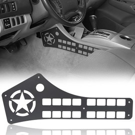 Hooke Road Tacoma Interior Storage Molle Panel Center Console Organizer Compatible with Toyota Tacoma 05-15 2nd Gen Pickup Truck Accessories