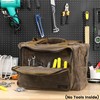 Canvas Tool Tote, Tool Storage Bag with 3 Pockets &