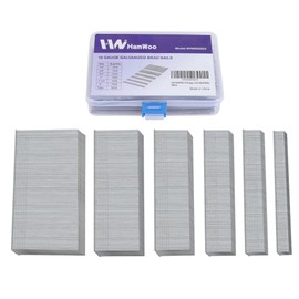 HW HAMWOO 18 Gauge Brad Nails (2",1-1/4",1",3/4",5/8",2/5 Inch),6000Pcs Galvanized 18GA Nail Gun Nails Assorted,Suitable for Most Brand of 18 Gauge Pneumatic and Electric Brad Nailer