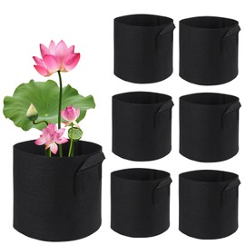 6Pcs Lily Plant Pots for Pond, Aquatic Pond Planter for Pond Durable Breathe Reusable Fabric Plant Bags for Aquatic Plants, Potato, Carrot, Onion, Flower (2 Gallon)