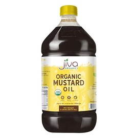 Jiva Organics Organic Mustard Oil 3 Liter Bottle (101 Fl Oz) - Non-GMO, Premium, Cold Pressed