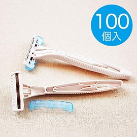 Commercial Kai Razor Disposable 3-Blade Shake Shake No Individual Packaging Amenities [100 Pieces] T-shaped Shaving