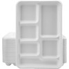 5 Compartment Disposable Plates 25 Pcs 100% Compostable Eco-Friendly Disposable
