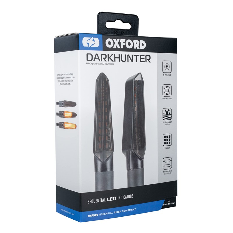 Oxford DarkHunter - Motorcycle Sequential Indicators (incl. 2 resistors) EL366,