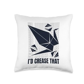 Best Easy Origami Crane Paper Gifts For Beginners I'd Crease That Owl Paper Crane Folding Master Origami Throw Pillow, 16x16, Multicolor