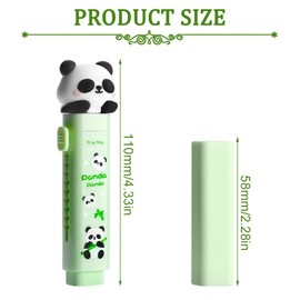 WeddHuis Erasers for Children, Pack of 5 Erasers with Panda Retractable Eraser, Stationery for Children's Parties, Eraser for School, Home, Office
