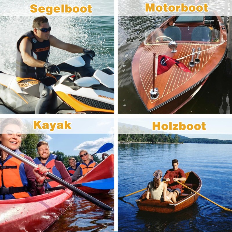 Bungee Boat Dock Line con clip in acciaio inox 316,