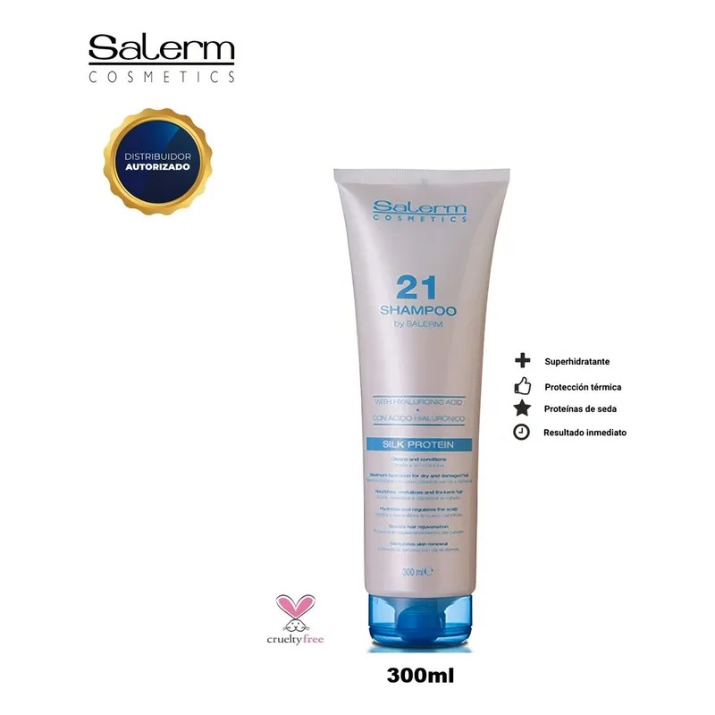 Shampoo Para Reparar El Cabello Seco Y Dañado Salerm 300