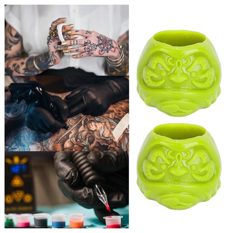 200pcs Tattoo Ink Cups Disposable Stable Base Thicken Deepen Microblading