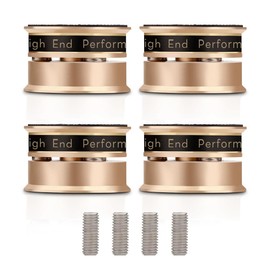 Roarrter HiFi Audio Speaker Stand Foot Pad Anti- Spike Isolation Feet for Preamp Speaker Vinyl Record Player Gold