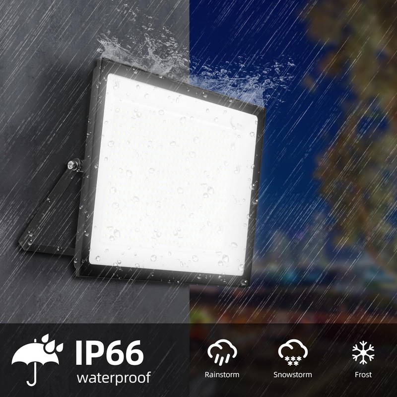wowspeed 500W LED Flood Light Outdoor, Super Bright 50000LM 6000K