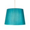 Traditionally Designed Small 8" Lamp Shade in Teal Faux Silk