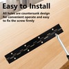 AUXBC 4PCS 8Inch Black Piano Hinge, Heavy Duty Metal Continuous
