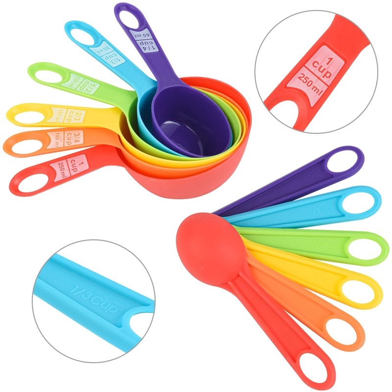 Smithcraf Measuring Cups and Spoons Set, 12 Pieces Cute Metric