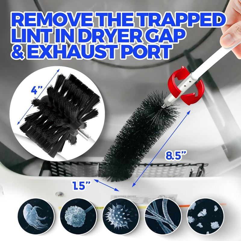 Holikme 40 Feet Dryer Vent Cleaner Kit, Flexible Lint Brush