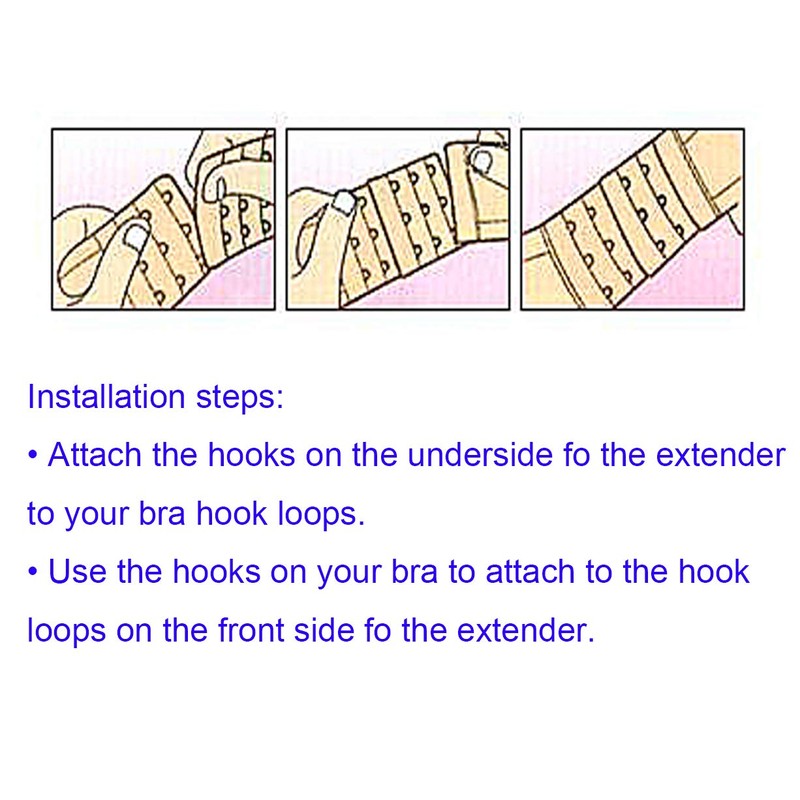 Tamlien Bra Extender 2 Hooks Soft and Comfortable Bra Strap