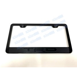 License Plate Frame 1pc Carbon Style ForTRDStyle Black Metal License Plate Frame Holder Black Trim