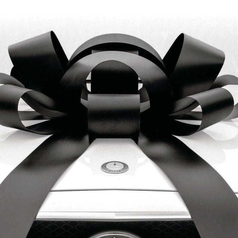 CarBowz Magnetic Car Bow Large 4ft Black Color