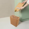 Kichvoe Slim Woven Trash Can, Wicker Waste Basket Slim Garbage