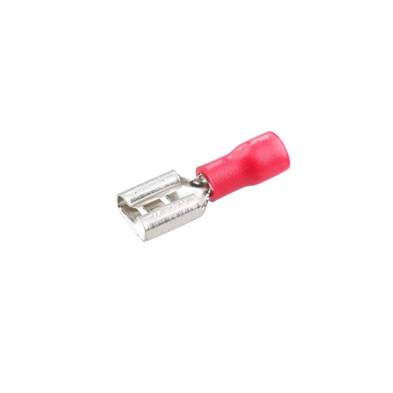 3mm Female Red Electrical Cable Wire Spade Terminals Crimps Connectors