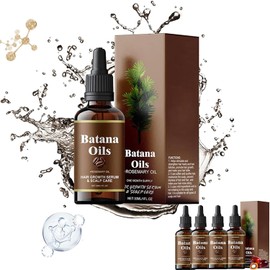 4 piezas Aceite de Batana de 30ml, Veganic Aceite para el Cabello, Aceite Romero, Batana Oil for Hair Growth, Nutre el Cuero Cabelludo, Reduce las Puntas Abiertas y Mejora Textura del Cabello