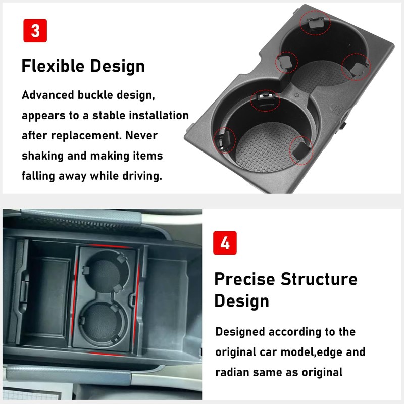 TTCR-II Compatible with 2003-2008 Honda Pilot Cup Holder Replacement, for