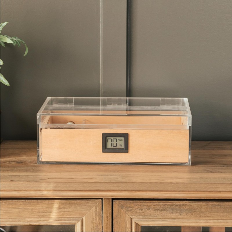 CASE ELEGANCE - Felix Tupperdor - Airtight Acrylic Humidor, Thick