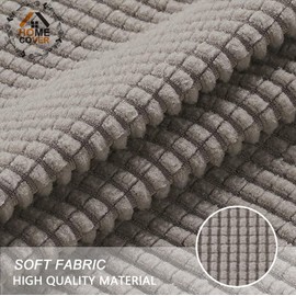 HOMECOVER Stuhlhussen 4er Set, Stretch Jacquard Stuhlbezug Stuhlhussen für Esszimmerstühle Universal Abnehmbarer Stuhlbezug Für Esszimmer Hotel Küche-Taupe-4er Set