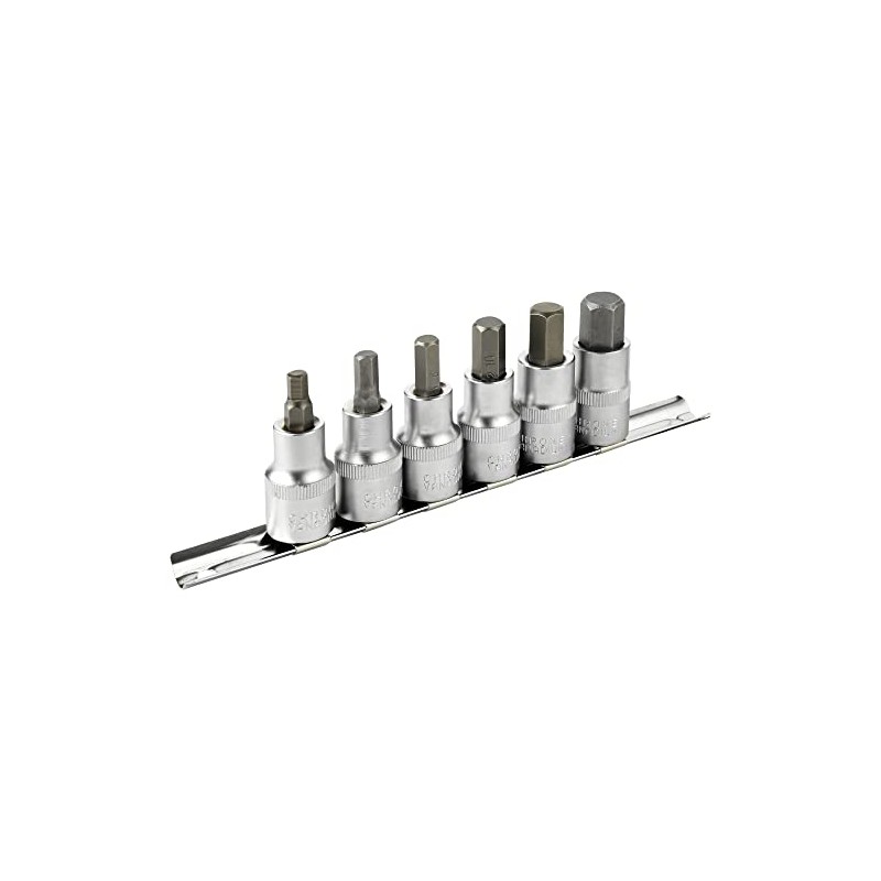 DAKCOS Hex Bit Socket Set 1/2" Drive 6 Pieces Allen
