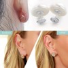 4pcs/2 Pairs Sterling Silver Locking Earrings Back Replacements for Diamond