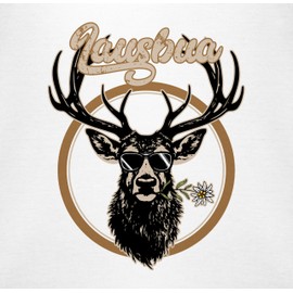 Shirtracer - Baby Bodysuit Boy Girl - Compatible with Oktoberfest Outfit - Lausbua Deer Antlers Lausbub, 1 White, 6-12 months