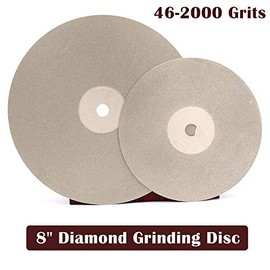 SUPERTOOL Diamond Wheel, 120mm 8-inch Diamond Coated Flat Lap Disk Wheel Grinding Sanding Disc 120 Grits (1 PC)