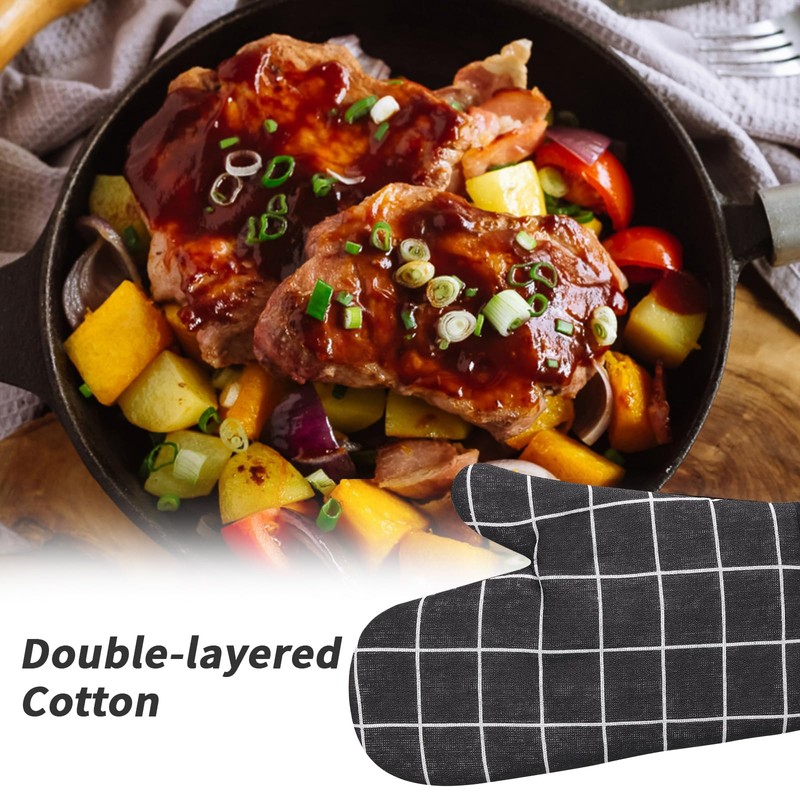 1 Pair Oven Gloves, Heat Resistant Oven Mitts Pair, Pot