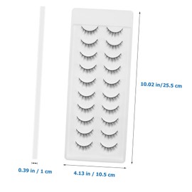 TOVINANNA Short False Eyelashes Pack 10 Pairs Wispy Lashes for Women Makeup Accessories