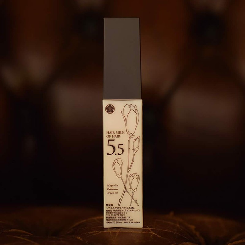 オブ・コスメティックス ヘアミルクオブヘア・5.5 (指通りよいサラサラとしたツヤ髪へ) 100ml マグノリア「木蓮」の香り 美容室専売 スタイリングヘアミルク 切れ毛 ダメージヘア 補修